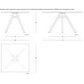 Square table with HPL table Kirillov