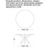 Round table made of steel and wood Waldmohr