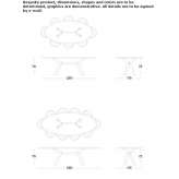 Oval table made of steel and wood Waldmohr