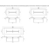 Rectangular glass table Porecatu