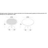 Round table made of steel and wood Tambaca