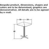 Square painted metal table Caccuri