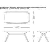 Rectangular table made of wood and glass Combine