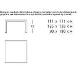 Kwadratowy stół o strukturze plastra miodu Sudzal