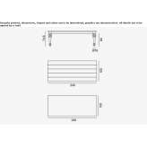 Rectangular wooden table Propata