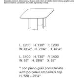 Square marble table Pitesti