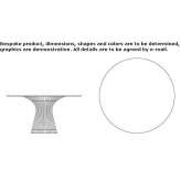 Round table in marble and steel Codogno