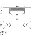 Rectangular wooden table Savarsin