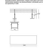 Rectangular cast iron table with height adjustment Iana