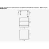 Square dining table made of Carrara marble Propata