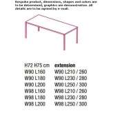 Rozkładany prostokątny stół aluminiowy Safi