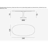 Oval table Garessio