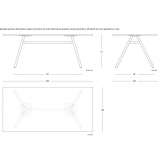 Rectangular table with HPL top Kirillov