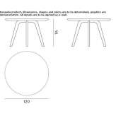 Round table made of solid wood Scorteni