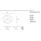 Round table made of glass and stainless steel Glaubitz