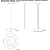 Round table with cast iron base and HPL top Bredebro