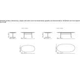Oval marble dining table Agassiz