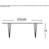 Rectangular table made of MDF Pojejena