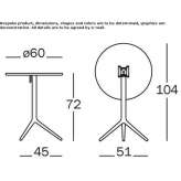 Folding round table Niardo