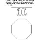 Octagonal table made of mirror glass Colwich