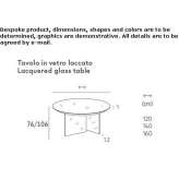 Round glass table Lecinena