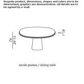 Round table made of natural stone Bicas