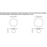 Round table with metal base Zhadovka