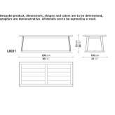 Rectangular oak table Eksaarde