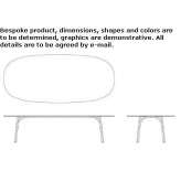 Oval ceramic table Tuin