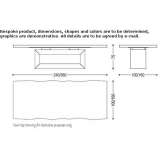 Rectangular table in solid Kuari wood with iron base Millery