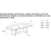 Rectangular glass table Lecinena