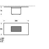 Rectangular table made of glass and stainless steel Valjevo