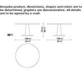 Round oak table Arbon