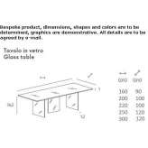 Glass table Lecinena