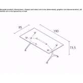 Folding rectangular aluminum table Panka