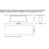 Rectangular table in solid Kauri wood and iron base Millery