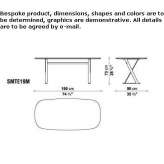 Rectangular table made of MDF Deliktas