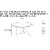 Okrągły szklany stół Lecinena