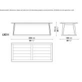 Rectangular oak table Eksaarde