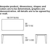 Rectangular table Chatel