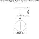 Round marble table Ligatne