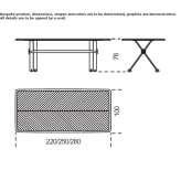 Rectangular wooden table Valbonne