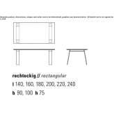 Rectangular wooden table Kukljica