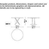 Round table made of steel and wood Tanais