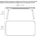 Design a rectangular table made of polyethylene Nociglia