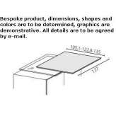 Rectangular wooden peninsula table Covaleda