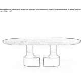 Oval wooden dining table Orsay