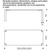 Rectangular table made of solid wood Vreshtas