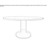 Round fiberglass dining table Orsay