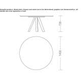 Round table with metal base Chars